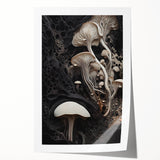 Extra large rolled canvas print featuring close-up floral elements in natural tones.