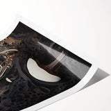 Extra large wall art featuring line art flowers in black on a white background, ideal for large living room wall decor.