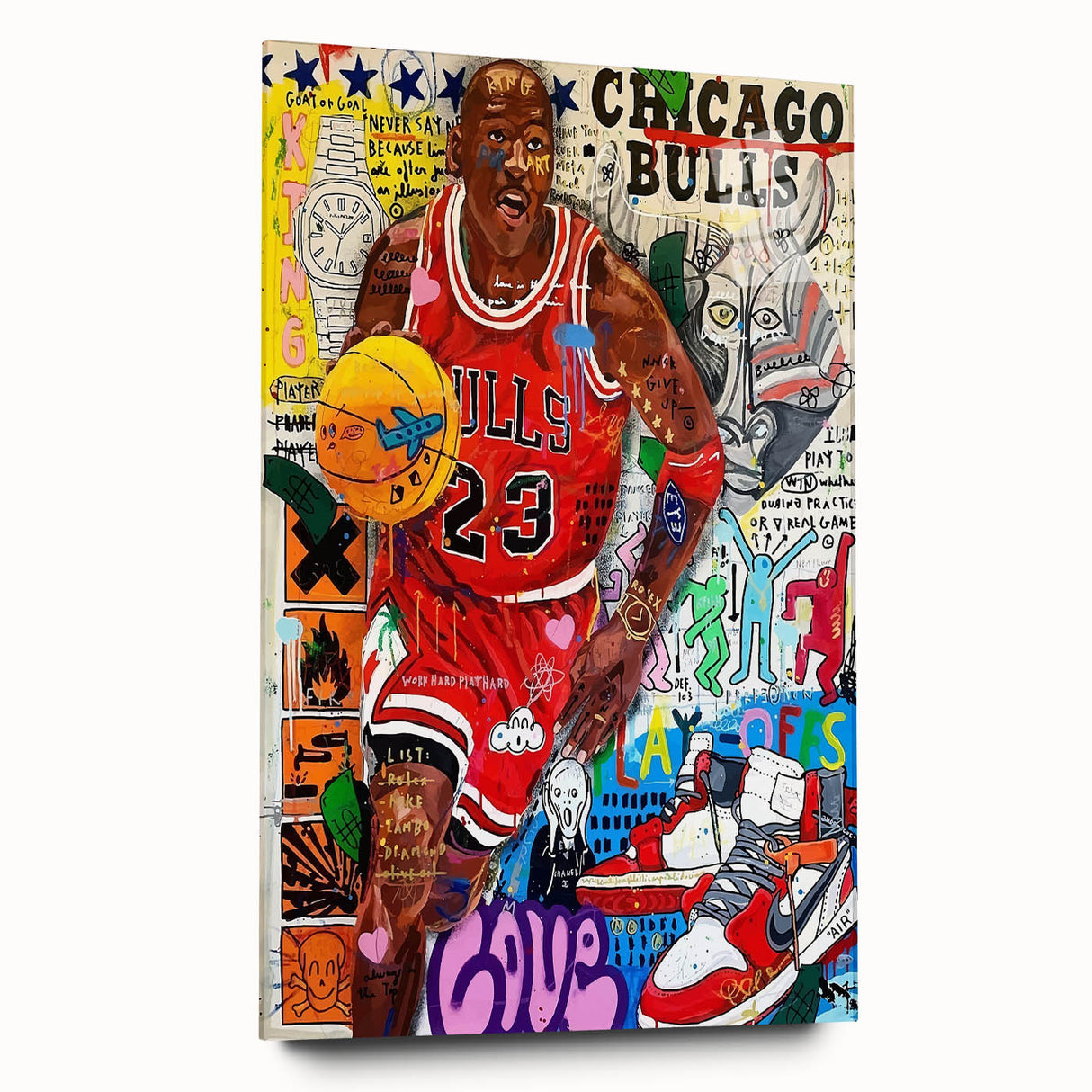 Vibrant Pop Art Wall Art – Colorful Michael Jordan Canvas