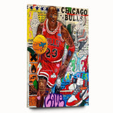 Vibrant Pop Art Wall Art – Colorful Michael Jordan Canvas