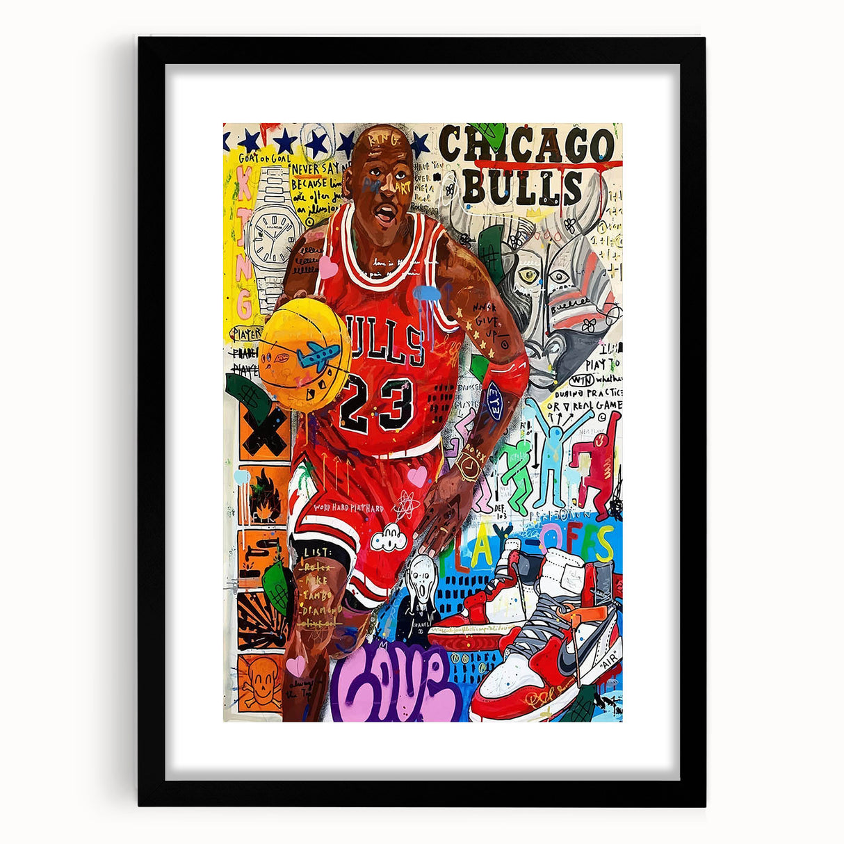 Vibrant Pop Art Wall Art – Colorful Michael Jordan Canvas