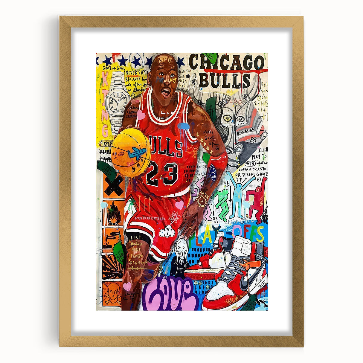 Vibrant Pop Art Wall Art – Colorful Michael Jordan Canvas