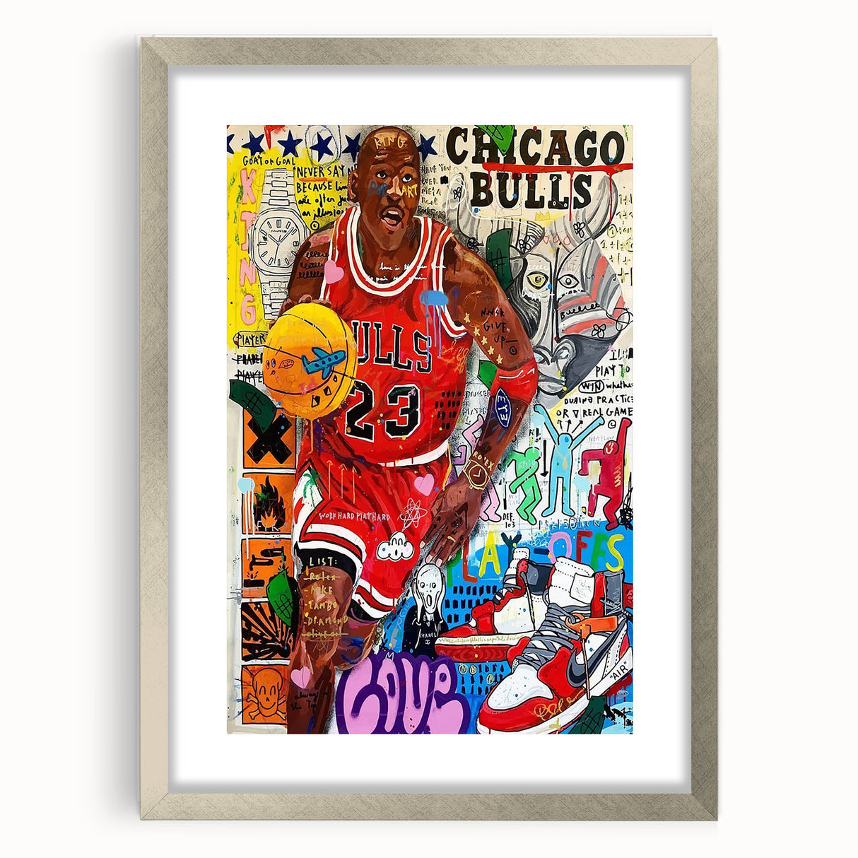 Vibrant Pop Art Wall Art – Colorful Michael Jordan Canvas