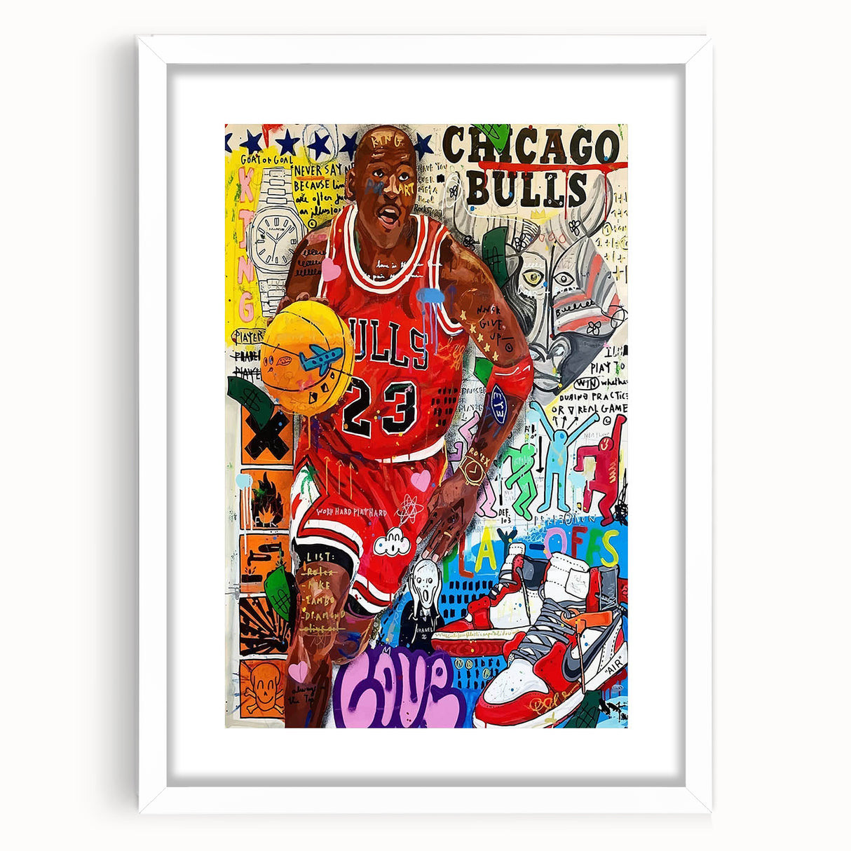 Vibrant Pop Art Wall Art – Colorful Michael Jordan Canvas