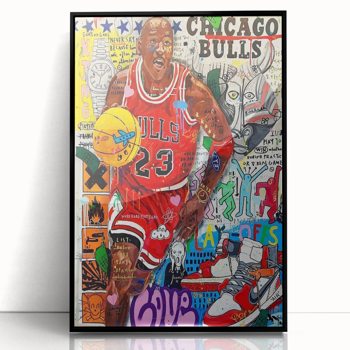 Vibrant Pop Art Wall Art – Colorful Michael Jordan Canvas