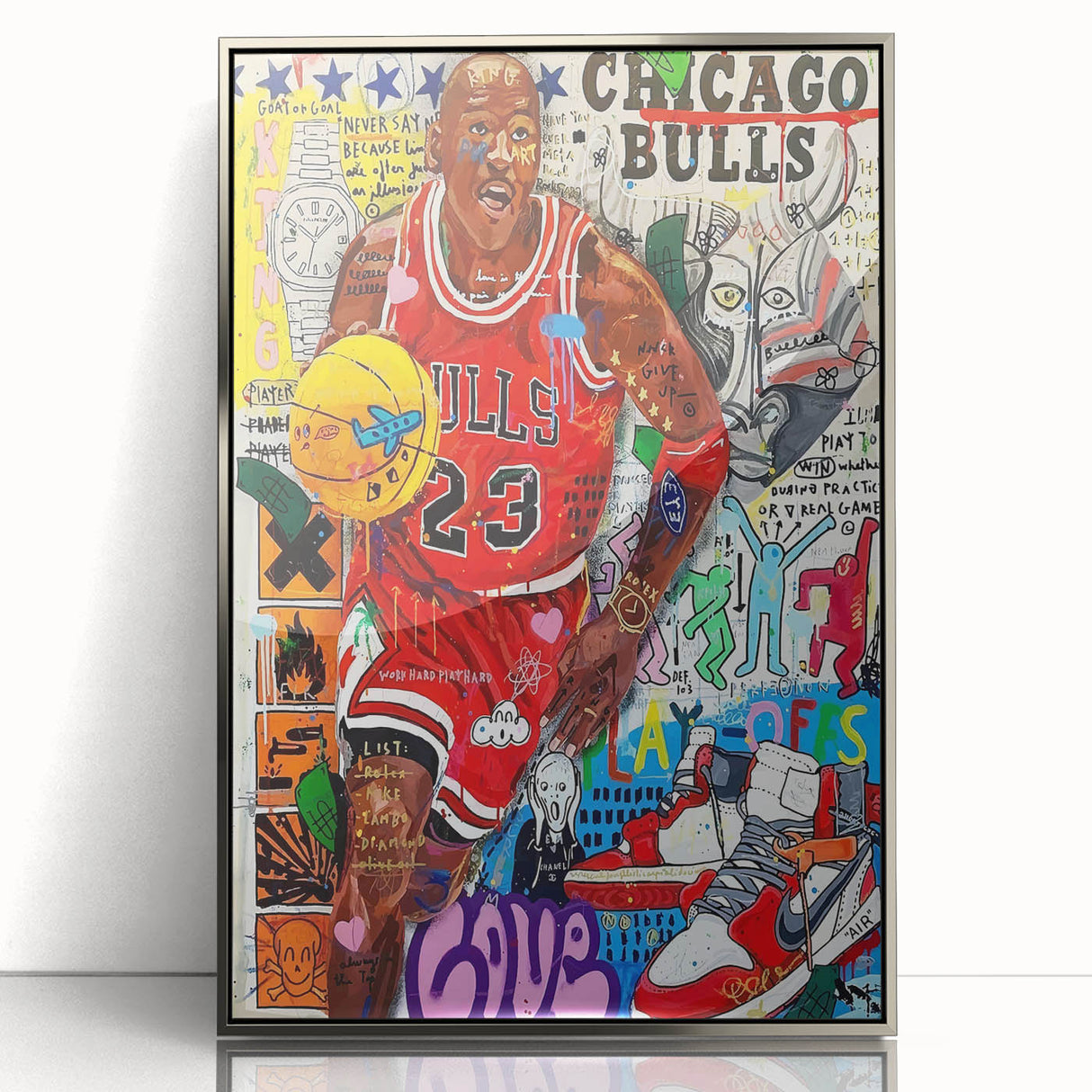 Vibrant Pop Art Wall Art – Colorful Michael Jordan Canvas