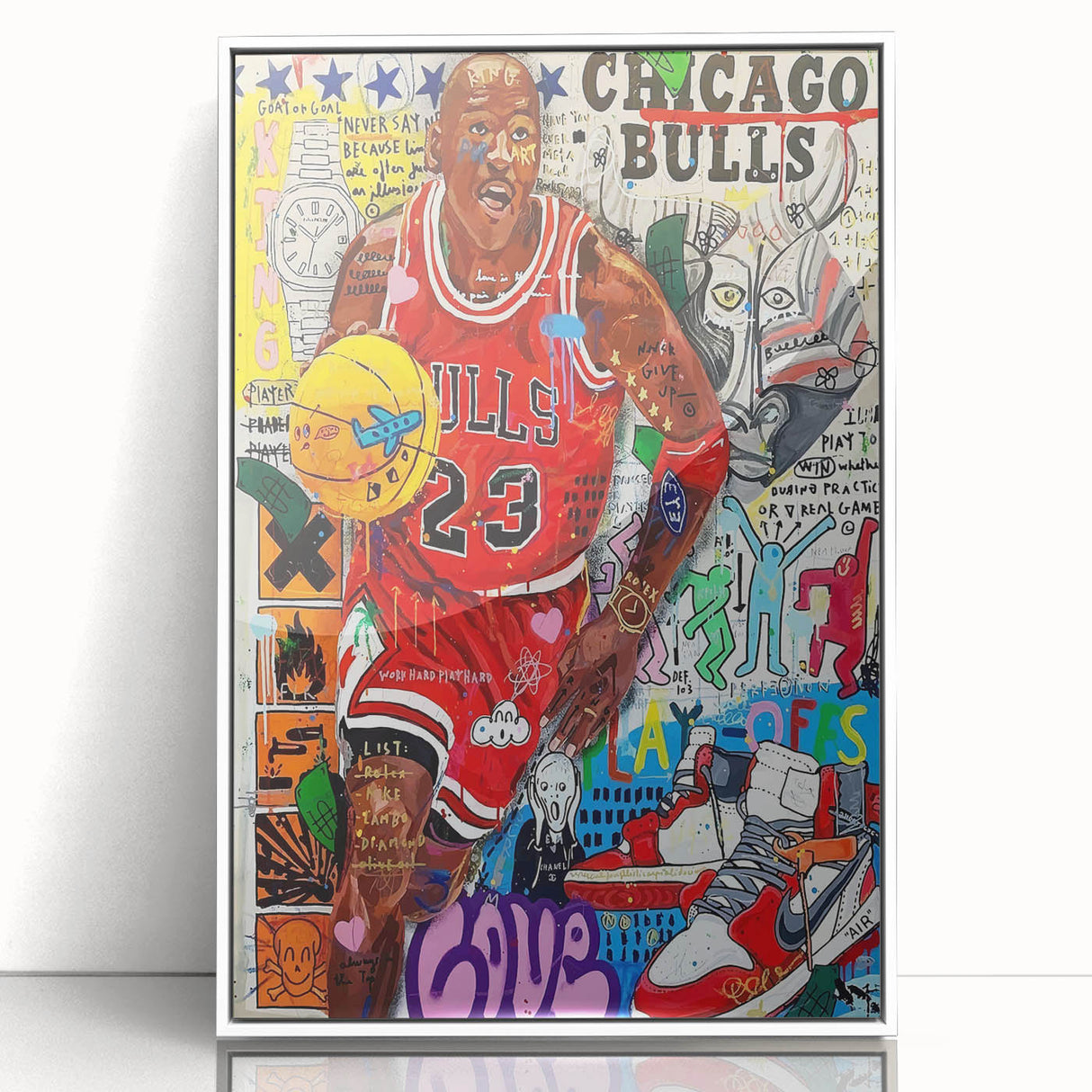 Vibrant Pop Art Wall Art – Colorful Michael Jordan Canvas