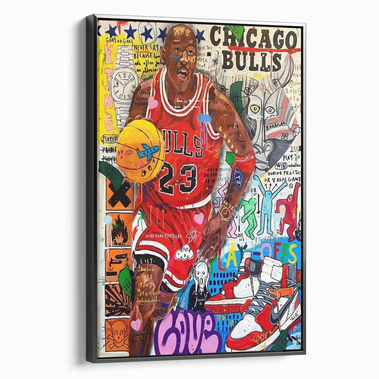 Vibrant Pop Art Wall Art – Colorful Michael Jordan Canvas