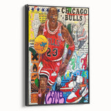 Vibrant Pop Art Wall Art – Colorful Michael Jordan Canvas
