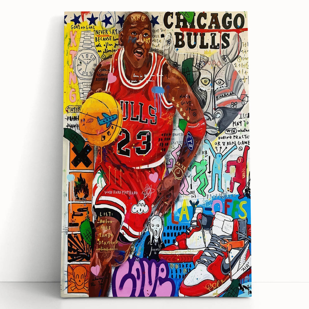Vibrant Pop Art Wall Art – Colorful Michael Jordan Canvas
