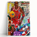 Vibrant Pop Art Wall Art – Colorful Michael Jordan Canvas