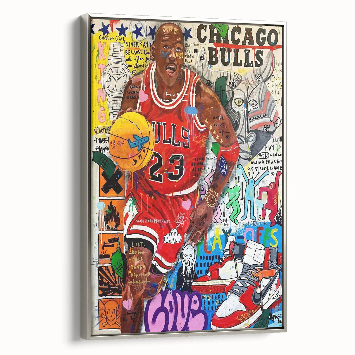 Vibrant Pop Art Wall Art – Colorful Michael Jordan Canvas