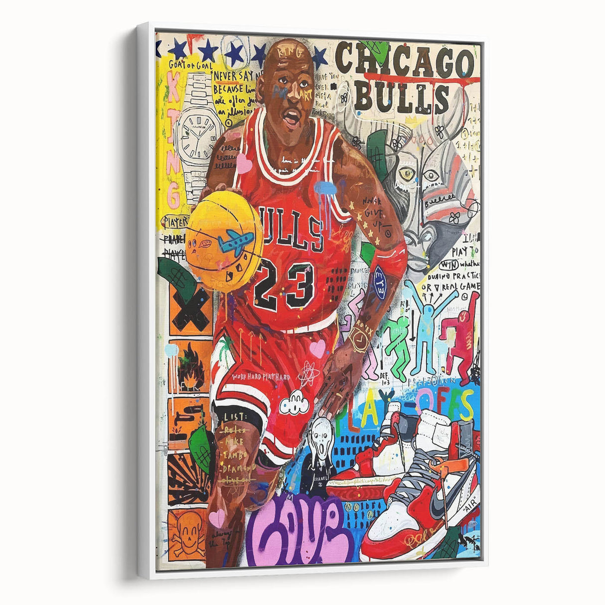 Vibrant Pop Art Wall Art – Colorful Michael Jordan Canvas