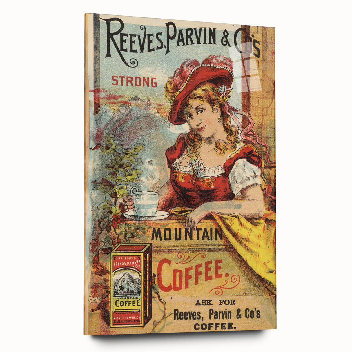 Retro Coffee Ad Wall Art - Vintage Reeves, Parvin & Co Print