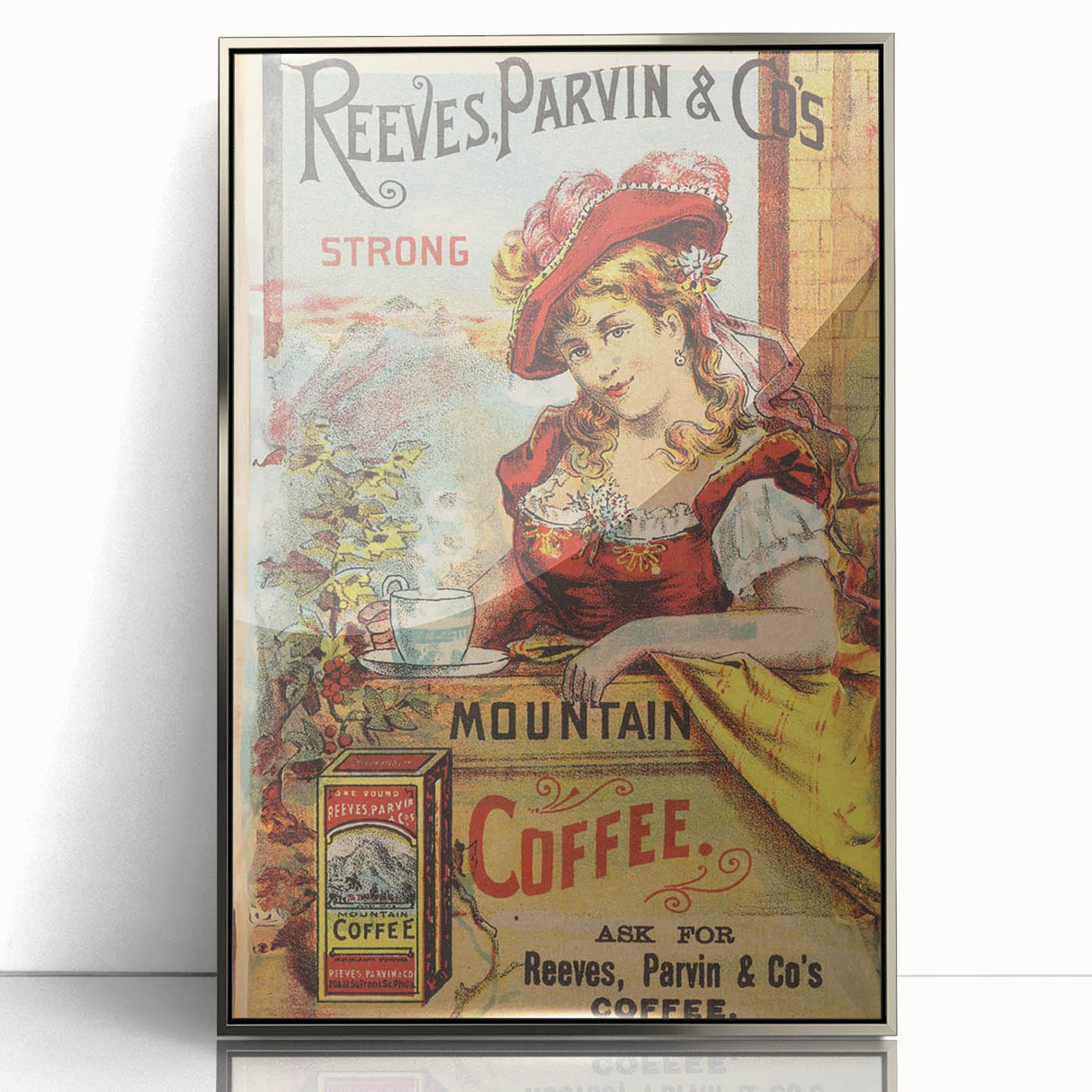 Retro Coffee Ad Wall Art - Vintage Reeves, Parvin & Co Print