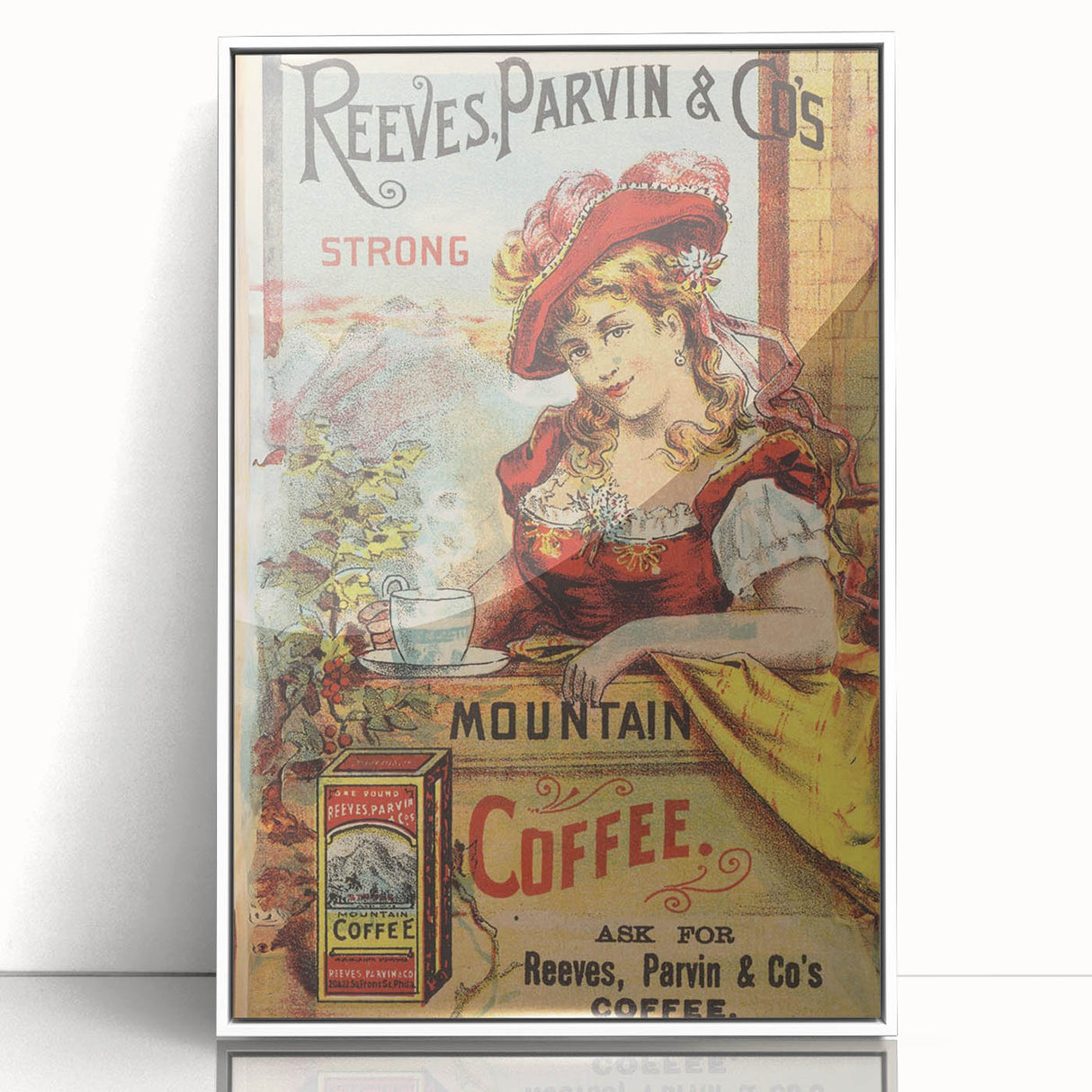 Retro Coffee Ad Wall Art - Vintage Reeves, Parvin & Co Print