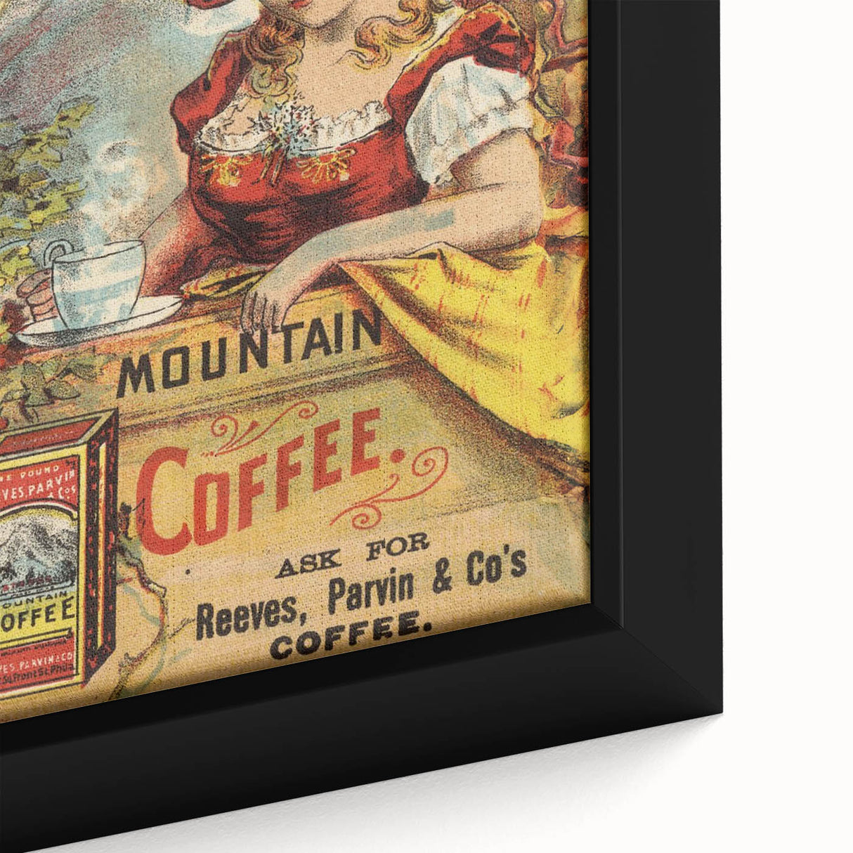 Retro Coffee Ad Wall Art - Vintage Reeves, Parvin & Co Print