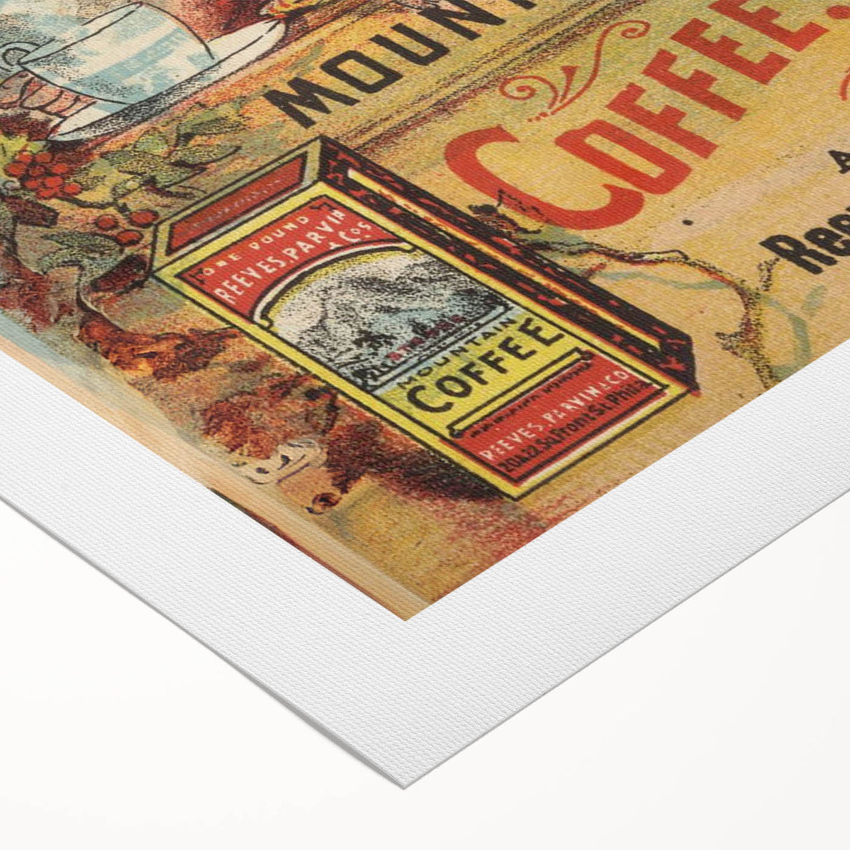 Retro Coffee Ad Wall Art - Vintage Reeves, Parvin & Co Print