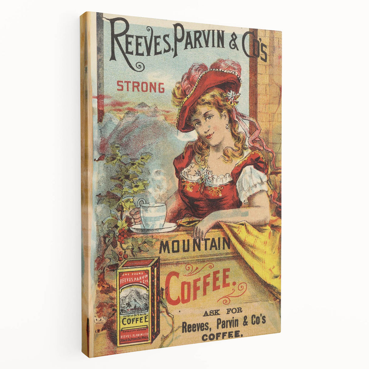 Retro Coffee Ad Wall Art - Vintage Reeves, Parvin & Co Print
