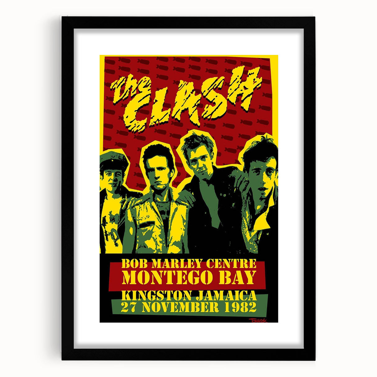 The Clash Bob Marley Centre Poster | Retro Punk Rock Wall Art