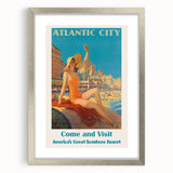 Retro Atlantic City Beach Poster – Vintage Prints & Seaside Wall Art