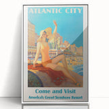 Retro Atlantic City Beach Poster – Vintage Prints & Seaside Wall Art