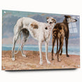 Greyhounds of the Comte de Choiseul Realism Art - Courbet Canvas Print