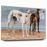 Greyhounds of the Comte de Choiseul Realism Art - Courbet Canvas Print