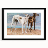 Greyhounds of the Comte de Choiseul Realism Art - Courbet Canvas Print