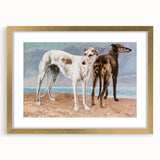 Greyhounds of the Comte de Choiseul Realism Art - Courbet Canvas Print