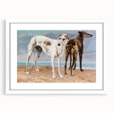 Greyhounds of the Comte de Choiseul Realism Art - Courbet Canvas Print