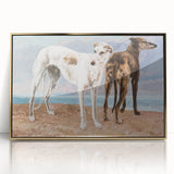 Greyhounds of the Comte de Choiseul Realism Art - Courbet Canvas Print