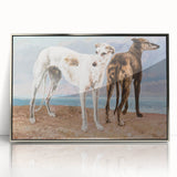 Greyhounds of the Comte de Choiseul Realism Art - Courbet Canvas Print