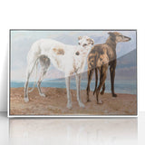 Greyhounds of the Comte de Choiseul Realism Art - Courbet Canvas Print