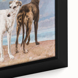 Greyhounds of the Comte de Choiseul Realism Art - Courbet Canvas Print