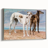 Greyhounds of the Comte de Choiseul Realism Art - Courbet Canvas Print