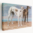 Greyhounds of the Comte de Choiseul Realism Art - Courbet Canvas Print