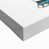 Striped Blue Elephant Nursery Art - Baby Room Decor