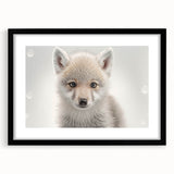 Adorable Wolf Pup Wall Art - Perfect for Kids Room Decor