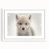 Adorable Wolf Pup Wall Art - Perfect for Kids Room Decor