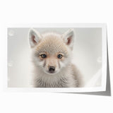 Adorable Wolf Pup Wall Art - Perfect for Kids Room Decor
