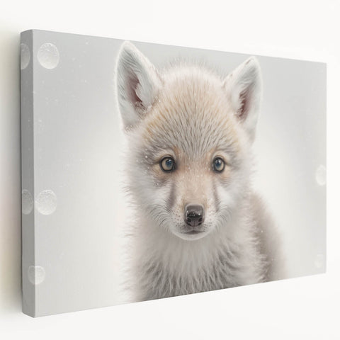 Adorable Wolf Pup Wall Art - Perfect for Kids Room Decor