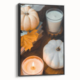 Black and white vintage poster art of a fall landscape on framed canvas, ideal for bedroom wall decor.