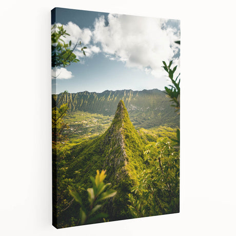 Spring-themed large art on stretched canvas featuring blossoming trees in pastel colors, ideal for kitchen wall art.