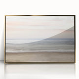 Large acrylic print of a mid-century modernist summer scene in warm gold tones, ideal for nursery wall decor.