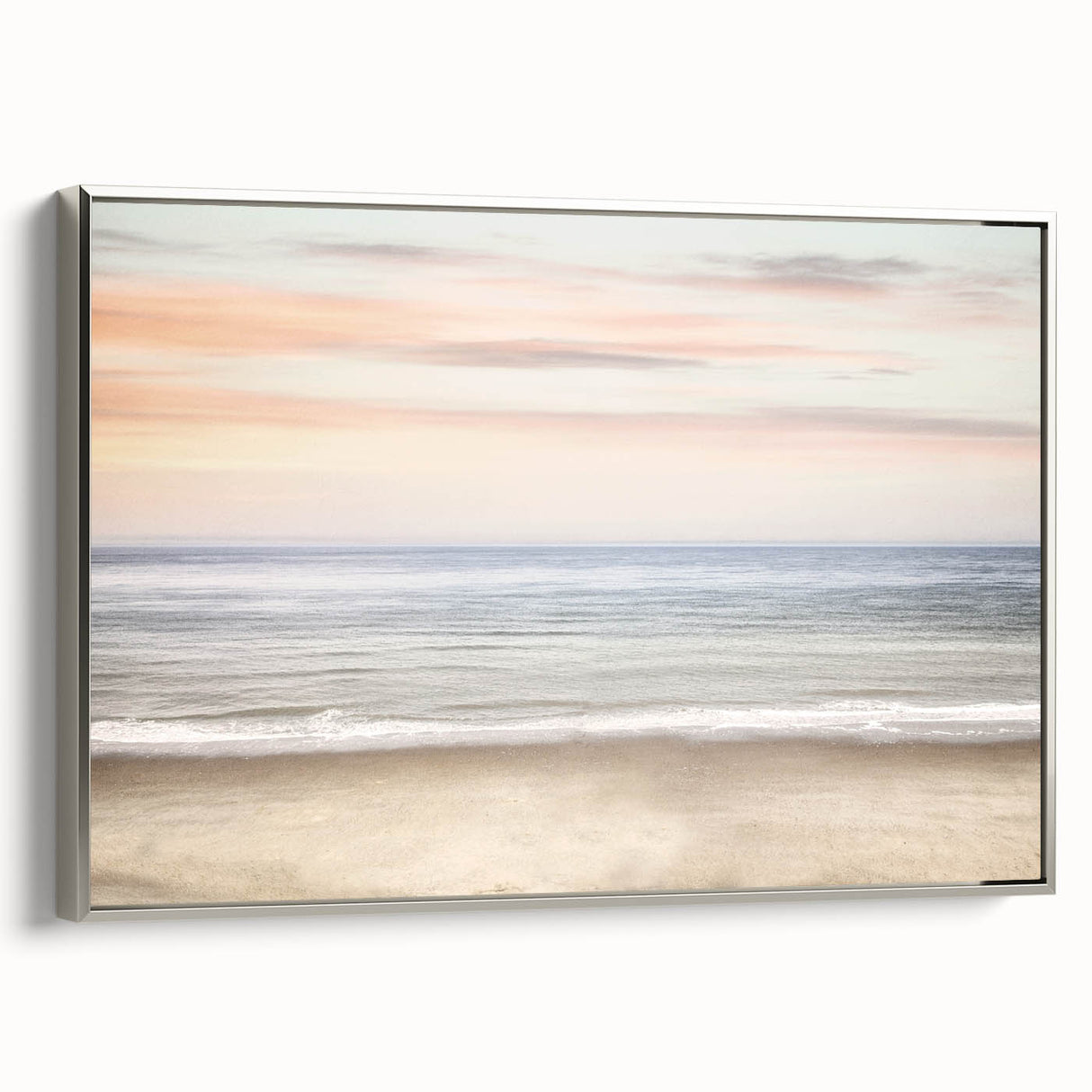 Framed canvas featuring a vintage-style landscape art painting with colorful foliage and a black background.