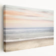Abstract summer theme art on stretched canvas featuring warm yellow and orange tones, suited for kitchen wall decor.