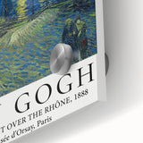 Large abstract wall art print in vibrant yellow and blue tones on acrylic glass, ideal for dining room ambiance.