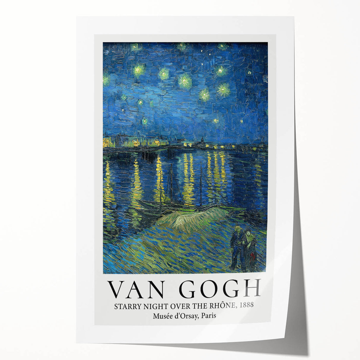 Extra large rolled canvas print featuring a Van Gogh-inspired floral design in vibrant colors.