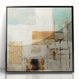 Framed acrylic wall art featuring abstract strokes in vibrant colors, set against a sleek black background, perfect for modern home decor.